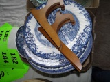 Box of China Decorator Plates & Stands