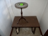 Wooden Plant Stand & Wooden Table