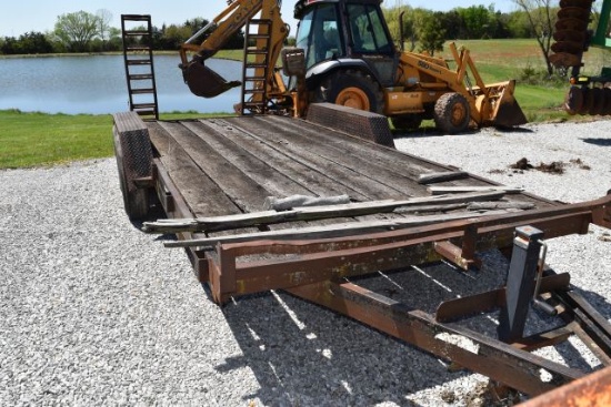 1998 Flatbed 16' Bumper Hitch Trailer W/ Ramps