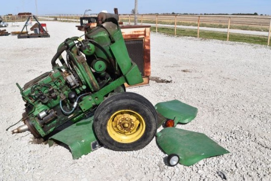 Front end for JD 1010 w/engine, hood, & side shies