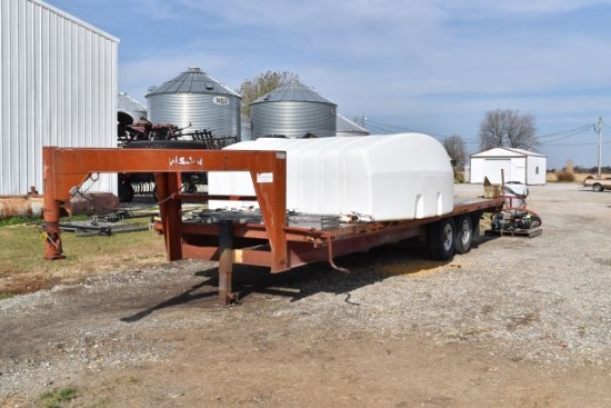 1990 Blair Gooseneck 25' Flatbed Trailer