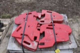 Pallet of 14 Red Suitcase Weights