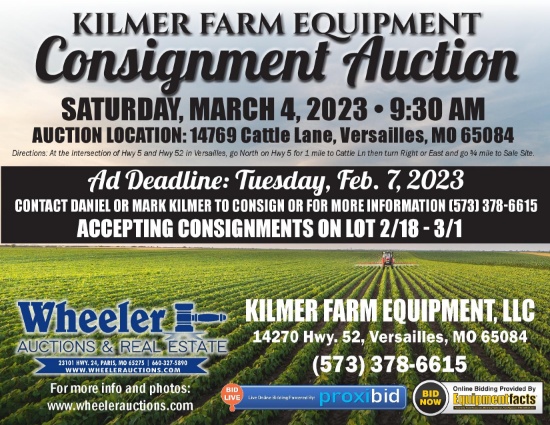 Kilmer Farm Equipment Consignment Auction-Ring 1