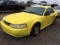 2003 FORD MUSTANG YELLOW