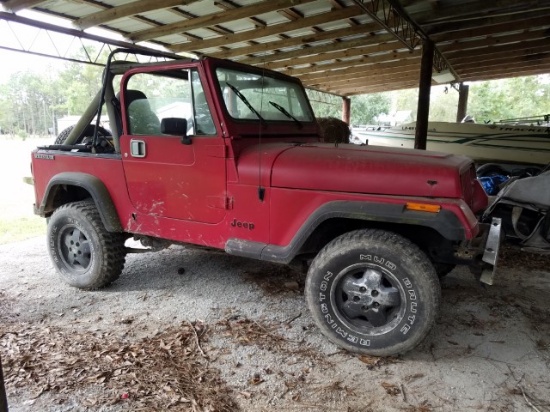 *absentee* 1990 Jeep Wrangler, 4WD, 4 cyl, 4 speed
