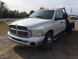2004 DODGE FLATBED PU WHITE NOT ACTUAL MILES