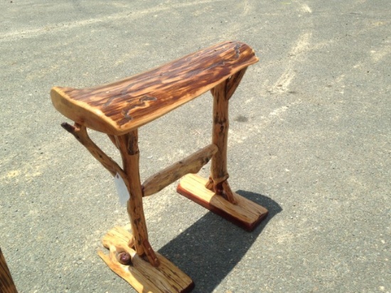 Hand Made Twisted Wood Saddle Stand