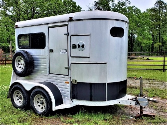 2002 WW aluminum bumper hitch 2 horse trailer