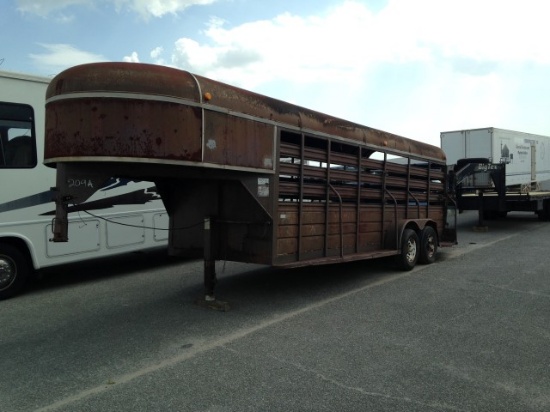 1993 W-W LIVESTOCK TRAILER, 20' TANDEM AXLE