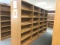 set of 4 double sided bookshelves, 6 shelf