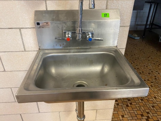 Stainless Handwashing Station, wall mounted, Cafe