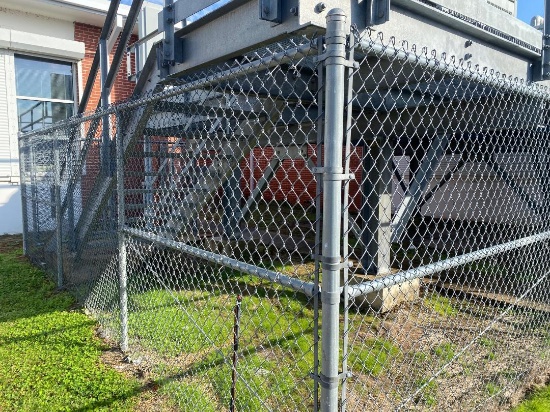 6' chainlink fence w/gate, approx 50' length