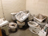toilets, sinks, Cafe