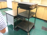 desk, chair, and media stand, Workroom back