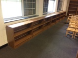 set of 6- 2 shelf bookshelves, Library