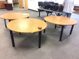 3 round desks, Library