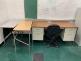 3 desks and chair, Room 22