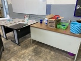 3 desks and cabinet, Room 13