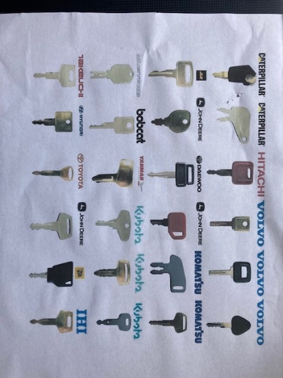Set of 24 Heavy Equipment Keys