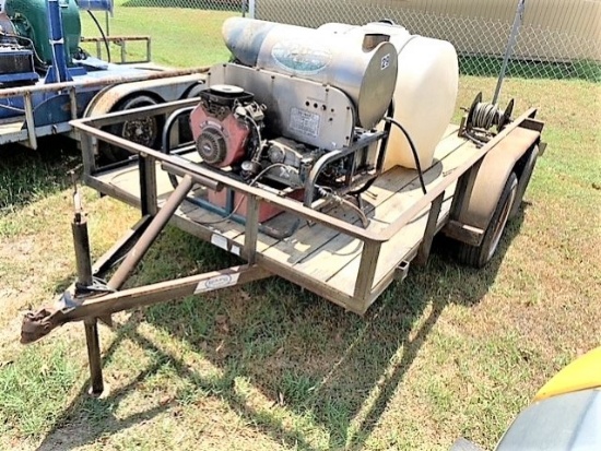 Elite Pressure washer mounted on shopmade trailer
