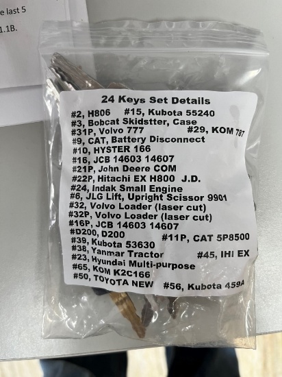 Set of 24 Heavy Equipment Keys