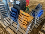 pallet of student chairs