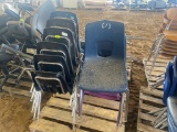 pallet of student chairs