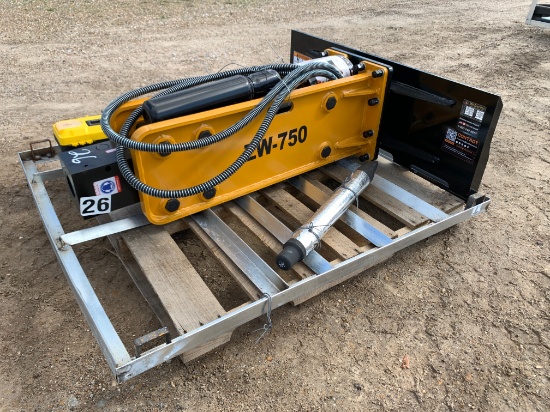 Unused 2024 Skid Steer Concrete Breaker Attachmen
