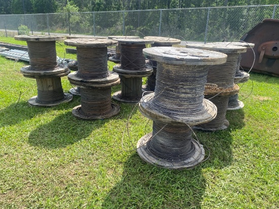 9 spools of high tensil cable