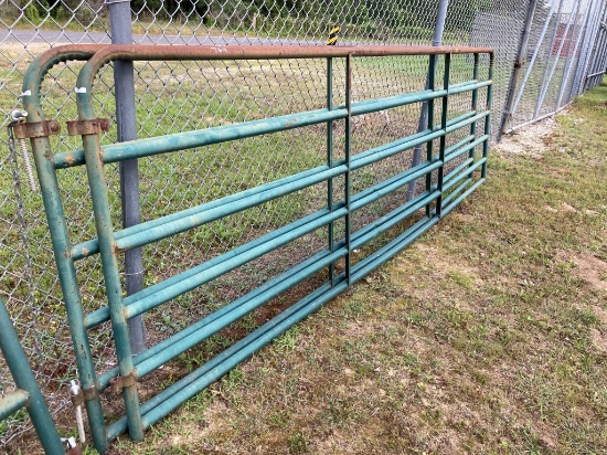 green gate, rusted & bent