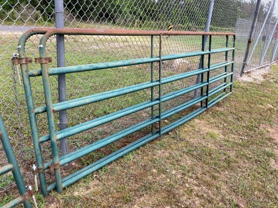 green gate, rusted & bent