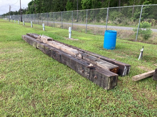 3 - 25' cresoste laminated 12'x12' beams