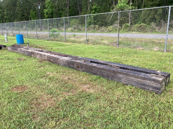 2 - 30' creosote laminated 12"x11" beams