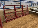 10’ Economy 7 rail gate, red, UNUSED