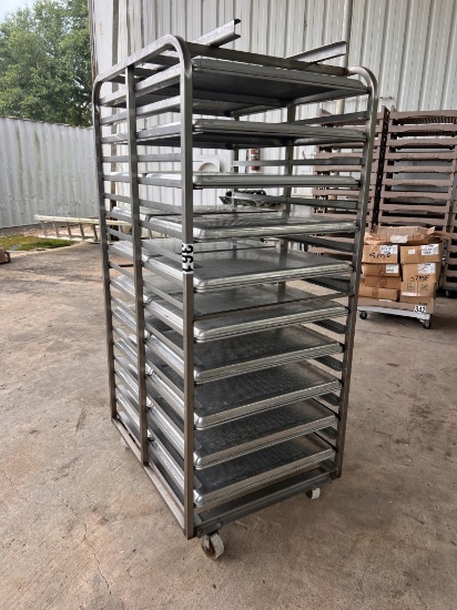 28.5"x36" rolling oven in load stainless rack