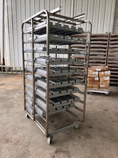 28.5" x 36" rolling oven in load stainless rack