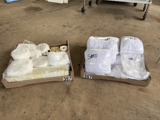 Polythylene aprons, hair nets, chef jackets