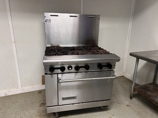 American Range 6 cast iron burner stainless gas