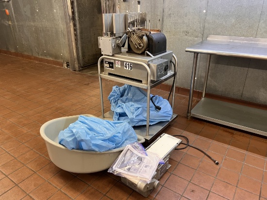 Hollymatic Super patty machine with components