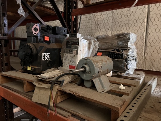 2 compressors, electric motor and control panel
