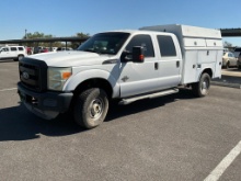 2011 Ford F350 crew cab truck with tool bed