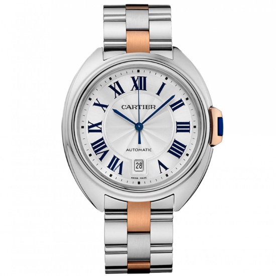 *Cartier Men's Cle De Cartier Stainless Steel Case, Quartz Movement, Scratch Resistant Watch