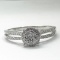 *Fine Jewelry 14 kt. White Gold, 0.44CT Round Cut Diamond Ring