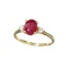 APP: 1k Fine Jewelry 14KT Gold, 1.53CT Red Ruby And White Sapphire Ring