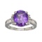 APP: 0.5k Fine Jewelry Designer Sebastian, 3.32CT Oval Cut Amethyst And Sterling Silver Ring