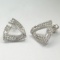 *Fine Jewelry 14 kt. White Gold, 0.84CT Round Cut Diamond Earrings