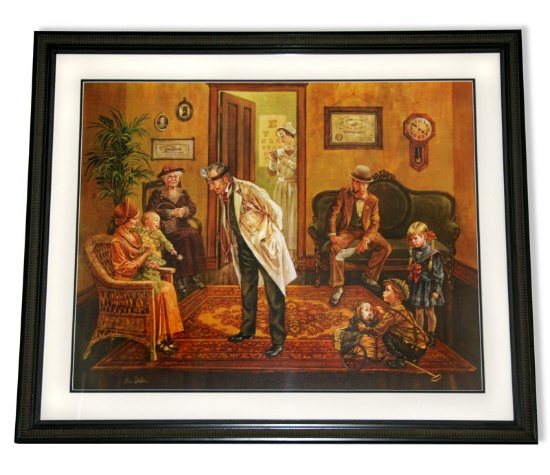 Lee Dubin- Framed Lithograph-Signature ''Doctors Office''