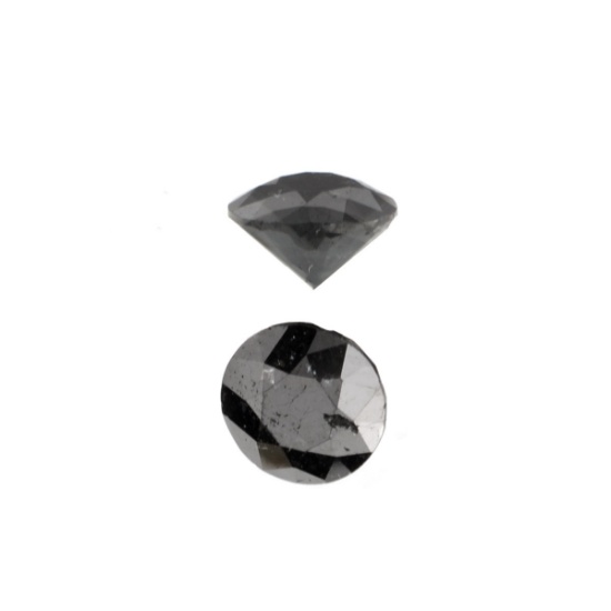 APP: 0.5k 0.70CT Round Cut Black Diamond Gemstone