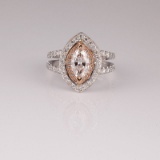 APP: 22.4k *14 kt. White/Rose Gold, 1.53CT Diamond Ring (NG R11115)