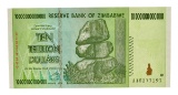 10 Trillion Dollar Zimbabwe Note